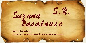 Suzana Masalović vizit kartica